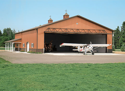 steel structure aircraft hangar