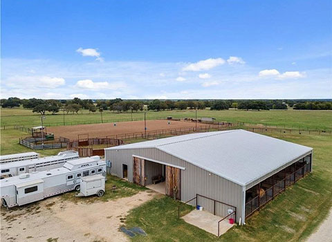 steel frame cow house